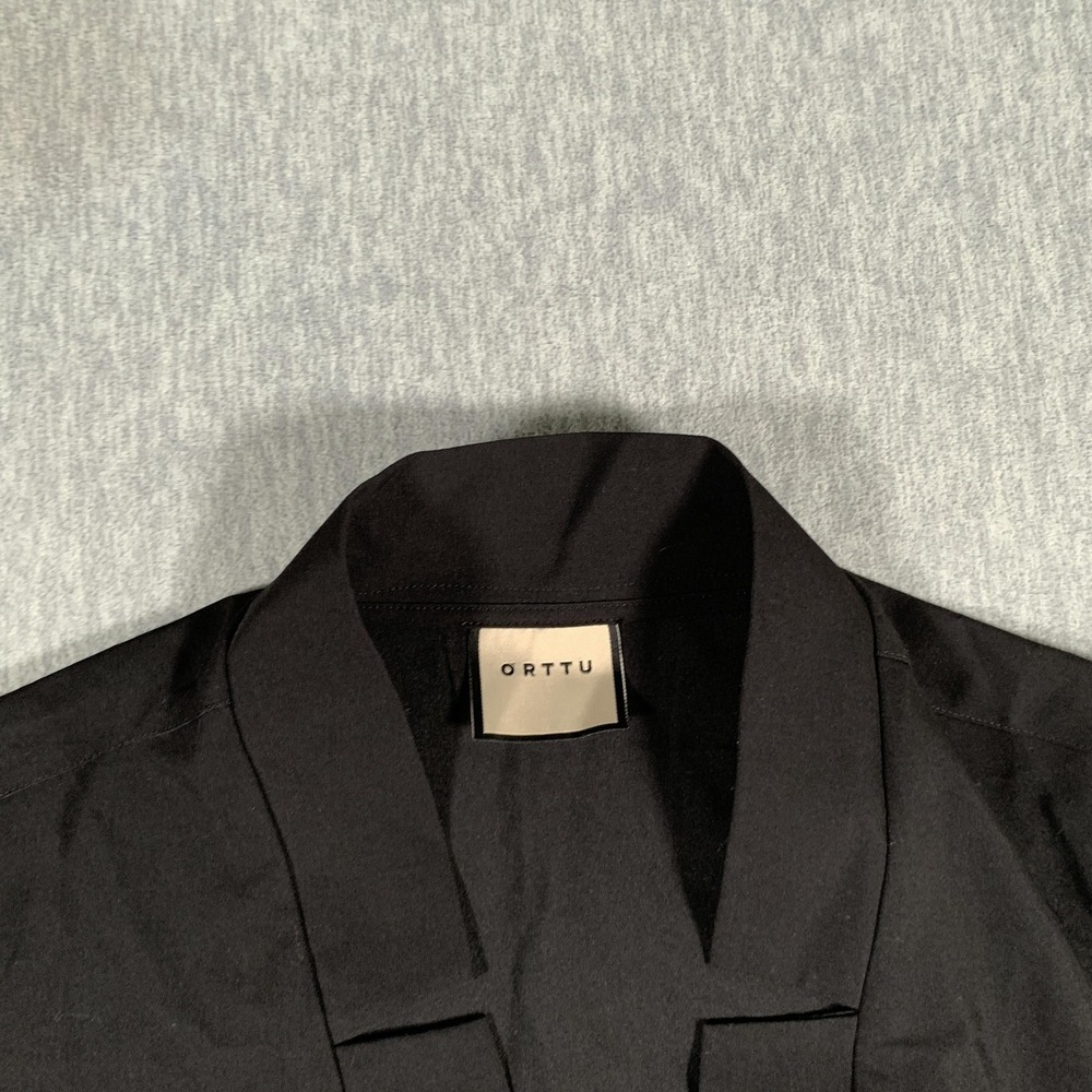 ORTTU Shirt Mens‎ 2XL Black Open Collar Popover Stretch V-Neck OR-SHT00005 - Picture 4 of 10